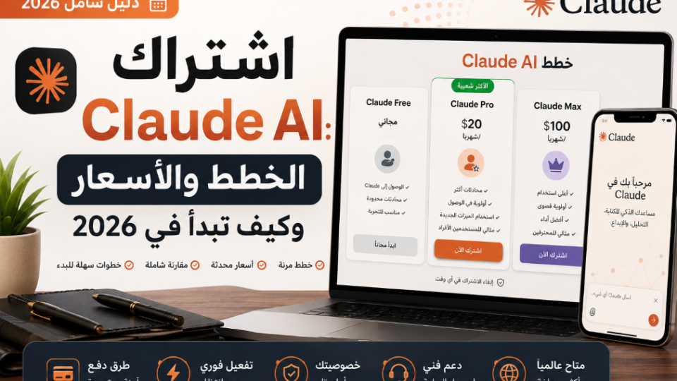 اشتراك Claude AI: الخطط والأسعار وكيف تبدأ في 2026