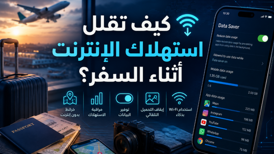 تقليل استهلاك الإنترنت أثناء السفر: 12 طريقة سهلة توفر عليك البيانات