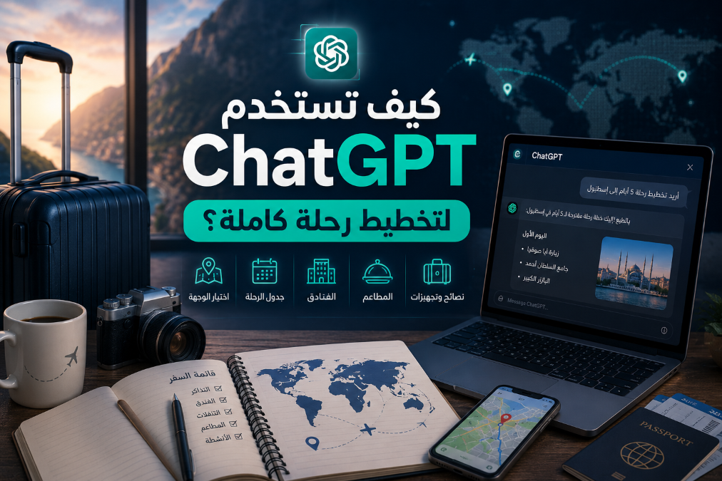 كيف تستخدم ChatGPT لتخطيط رحلة كاملة؟ دليل بسيط من البداية للنهاية