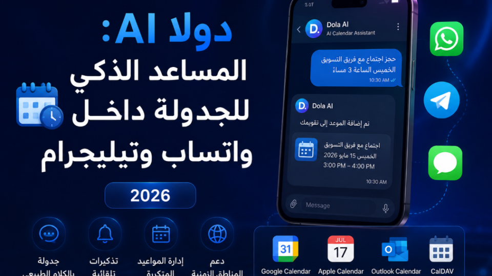 دولا AI: المساعد الذكي للجدولة داخل واتساب وتيليجرام 2026